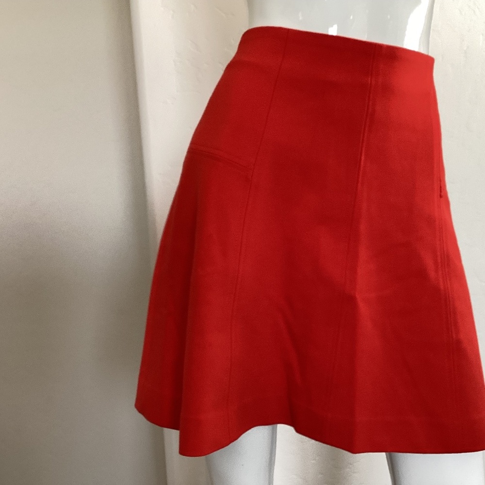 Loft mini skirt, NWOT, size 6, orange, A-line, fully lined
